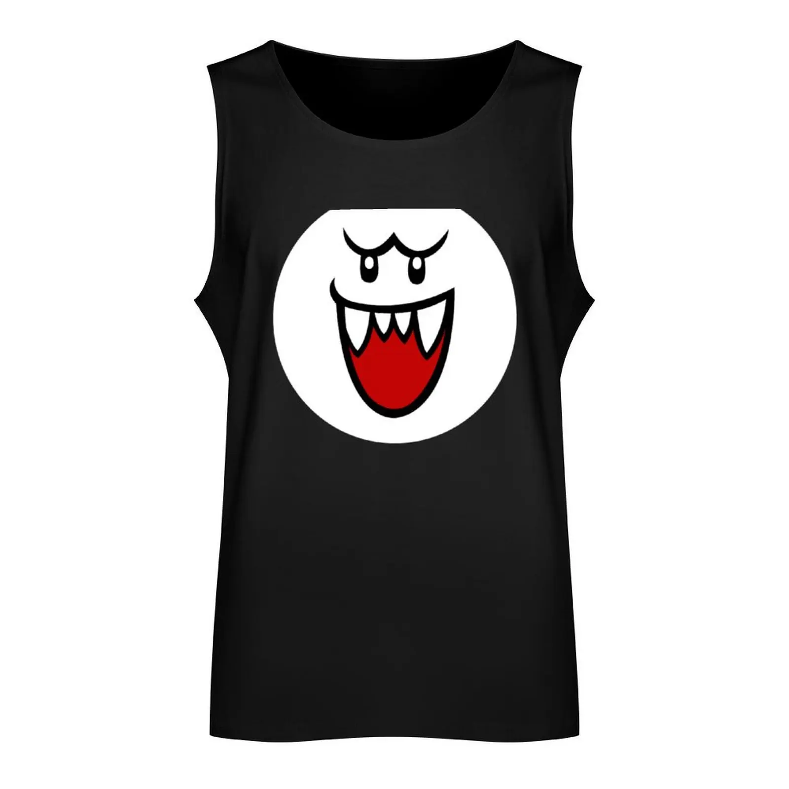 Resting Boo Face Tank Top cool things t-shirts for Men's gym