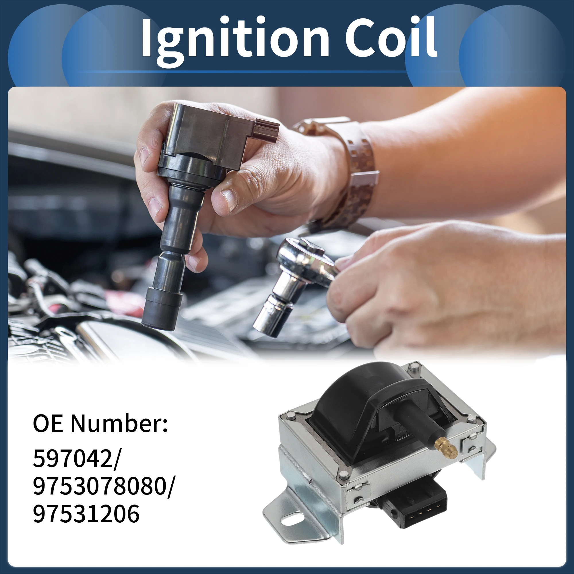 

Комплект катушек зажигания UXCELL No 597042 для бензина Citroen BX: 1,6, 1,9 83-94