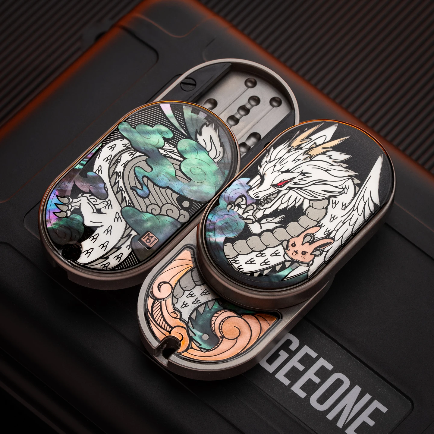 MOT Groove ドラゴンスライダー　正規品　EDC チタン製 MOT グルーブスライダー EDC フィジェット ドラゴン チタン リズム