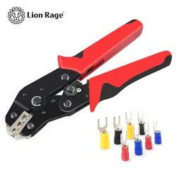 Hand crimp zange 0,25-2,5mm/m² einstellbare Ratchat-Crimp zange 280 stücke Kabels chuhe Sortiment Kit isolierter Draht crimp satz