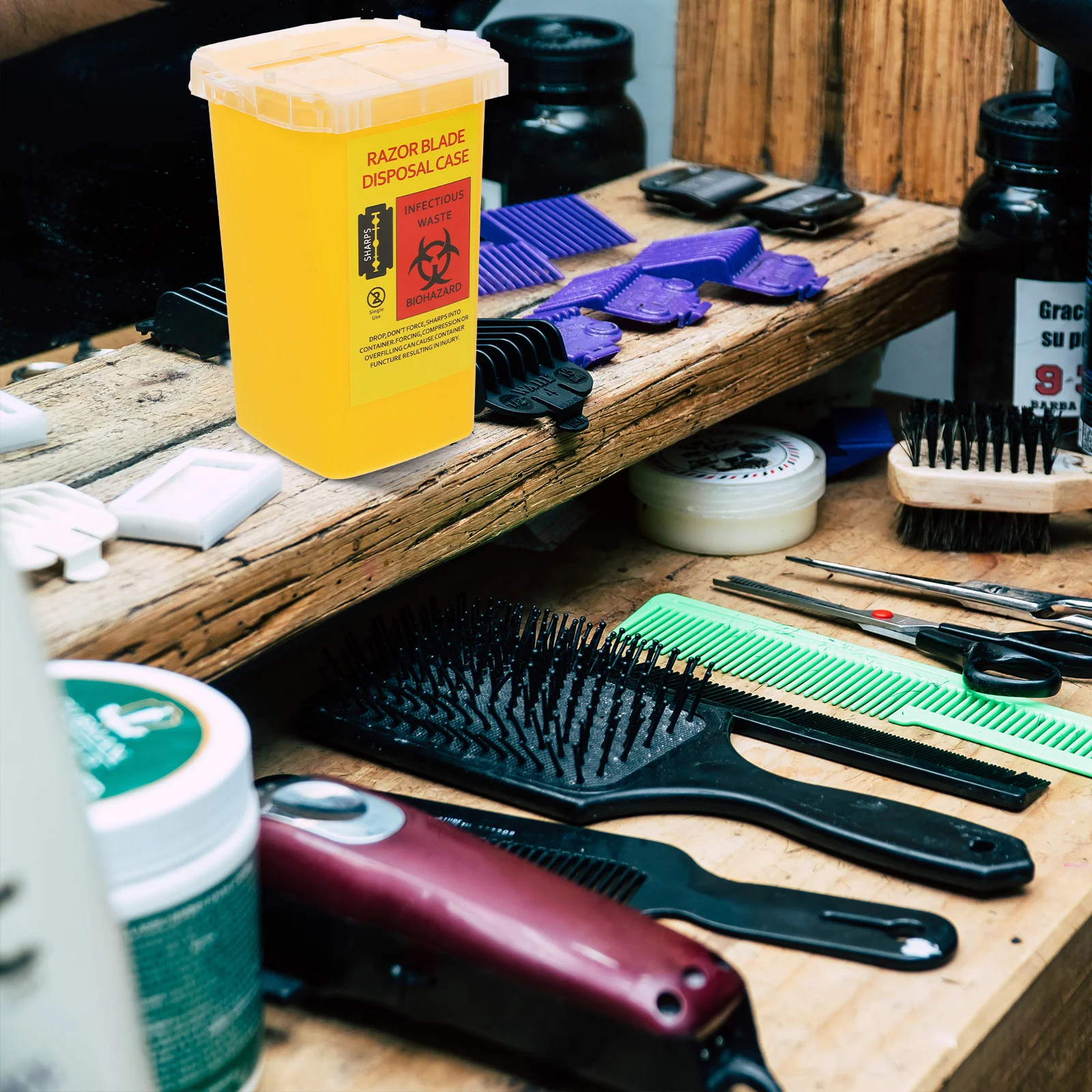 Dispenser Storage Container Disposable Razors Men's Rubbish Bin Car Trash Can