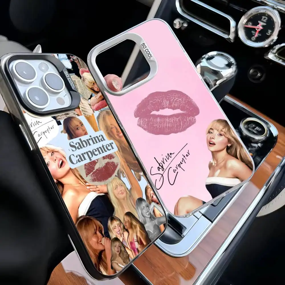 

Please S-Sabrina C-Carpenter Phone Case For iPhone17,16,15,14,13,12,11 Plus,Pro Max White Matte Shockproof Cover