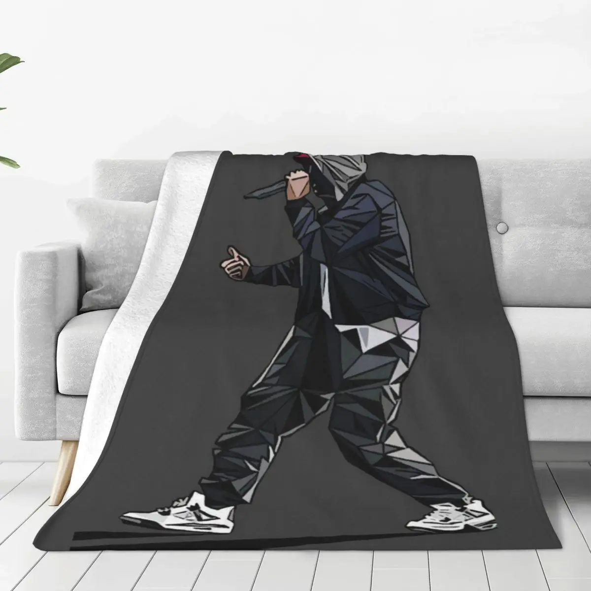 Custom Star E-Eminems Art Blanket Soft Fleece Spring Autumn Warm Flannel Hip Hop Rap Throw Blankets for Sofa Office Bed Quilt