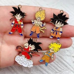 10 buah Pesona Kartun untuk Pembuatan Perhiasan Kalung Enamel Gelang Anting-anting Liontin Diy Aksesori Logam Paduan Berlapis Emas 12 liontin samurai penjualan terbaik - №