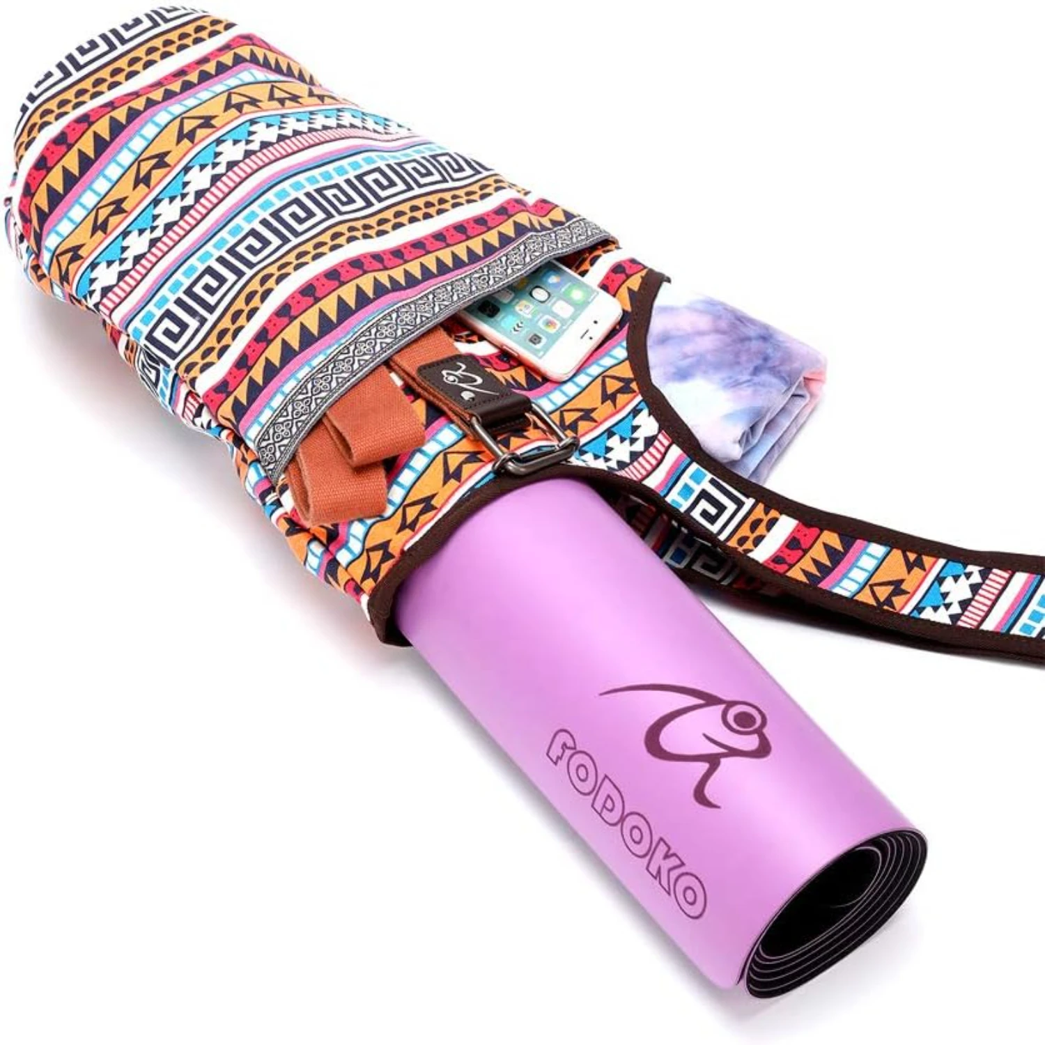 

Women's Large Yoga Mat Bag with Zipper Pocket, Yoga Mat Strap Bag, Fits Most Size Mats, Stylish Yoga Bags and Carriers