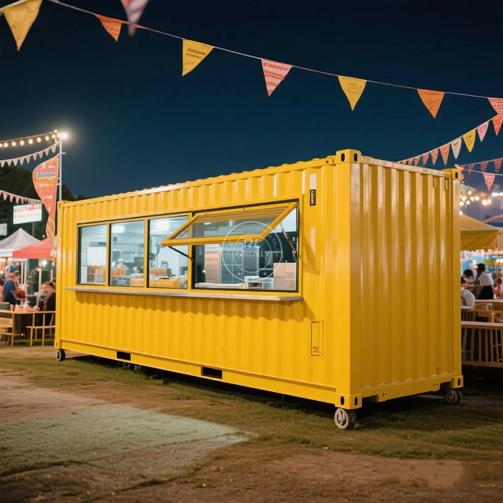 

USA Standard Container Bar Restaurant Coffee Kiosk Fully Equipped Concession Prefabricated Food Vending Container Bar
