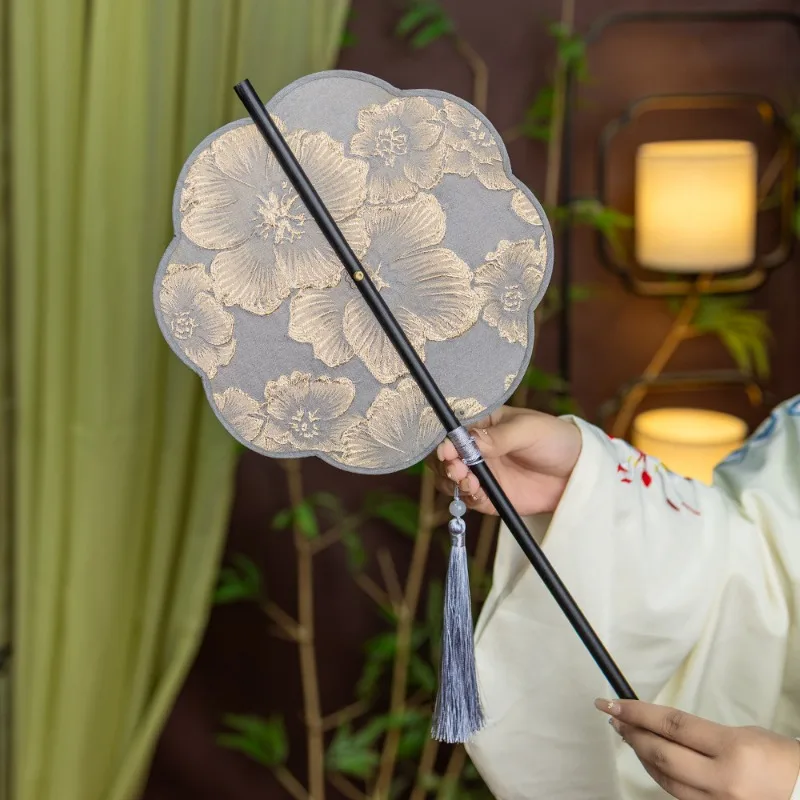 For ancient style arrow bamboo waist fan Chinese style tassel can be rolled and folded classical portable waist fan