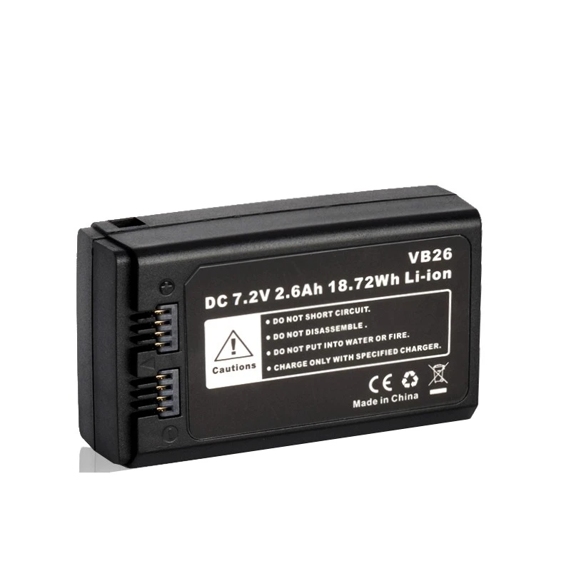 New VB26A 7.2V 2600mAh 18.72Wh Replacement Flash Battery for Godox V1 V860III V850III High Qualty Battery with Charger Dedicated