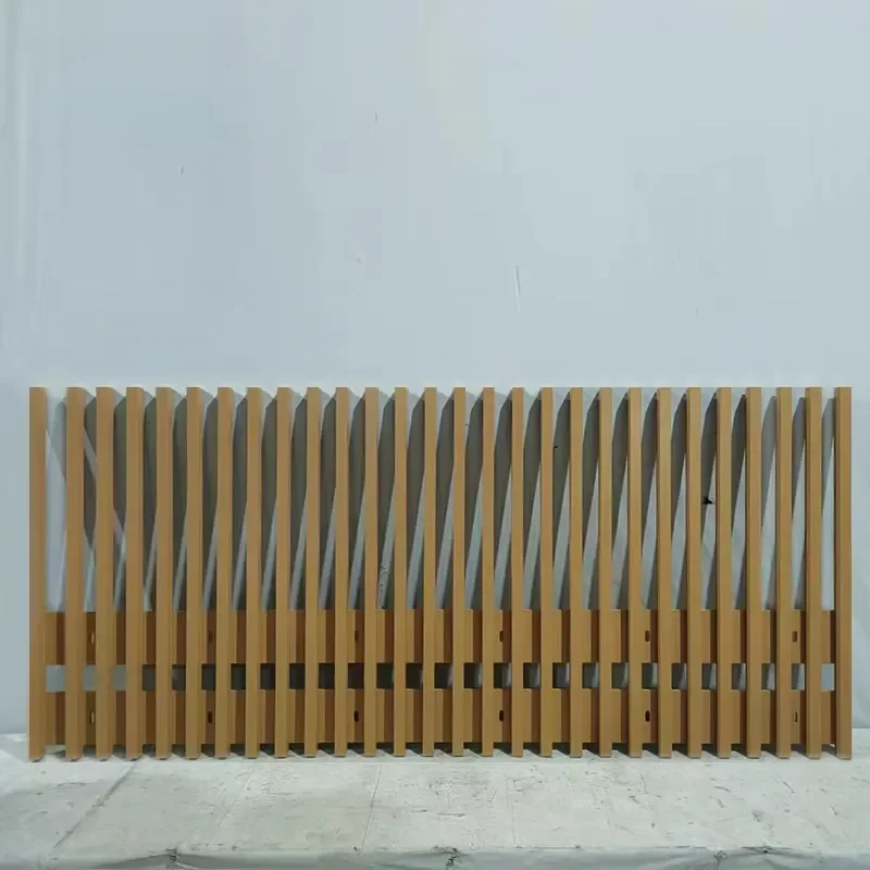 Aluminum 60*30 Batten Screen Fence Cladding Panel Exterior Facade Decoration Privacy Partition Modern Architectural Design