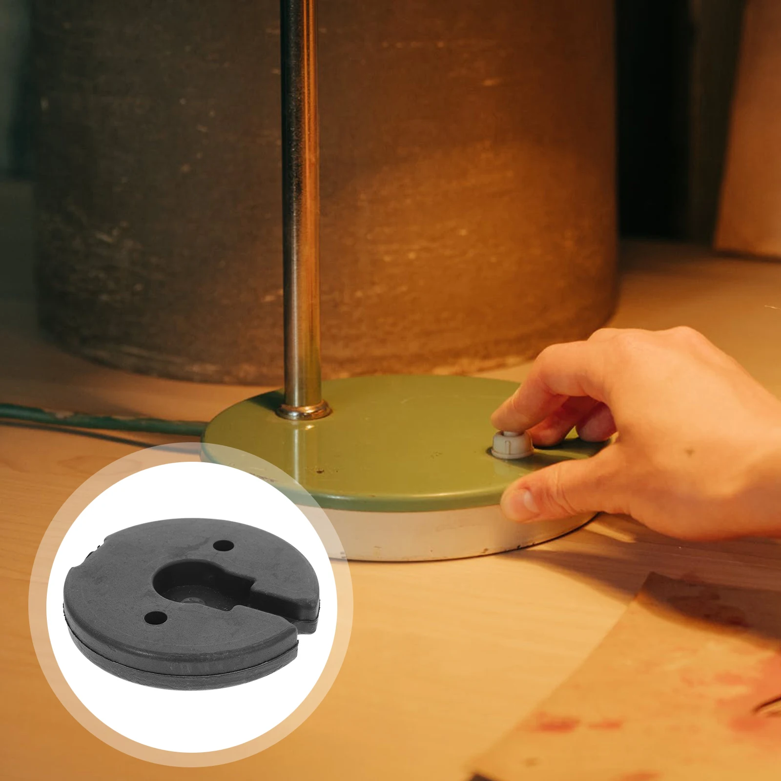 

Sturdy Iron Weight Block for Floor Desk Counterweight Round Base Plate Metal Lamp StandDIY Hardware Accessory Floor Lamp