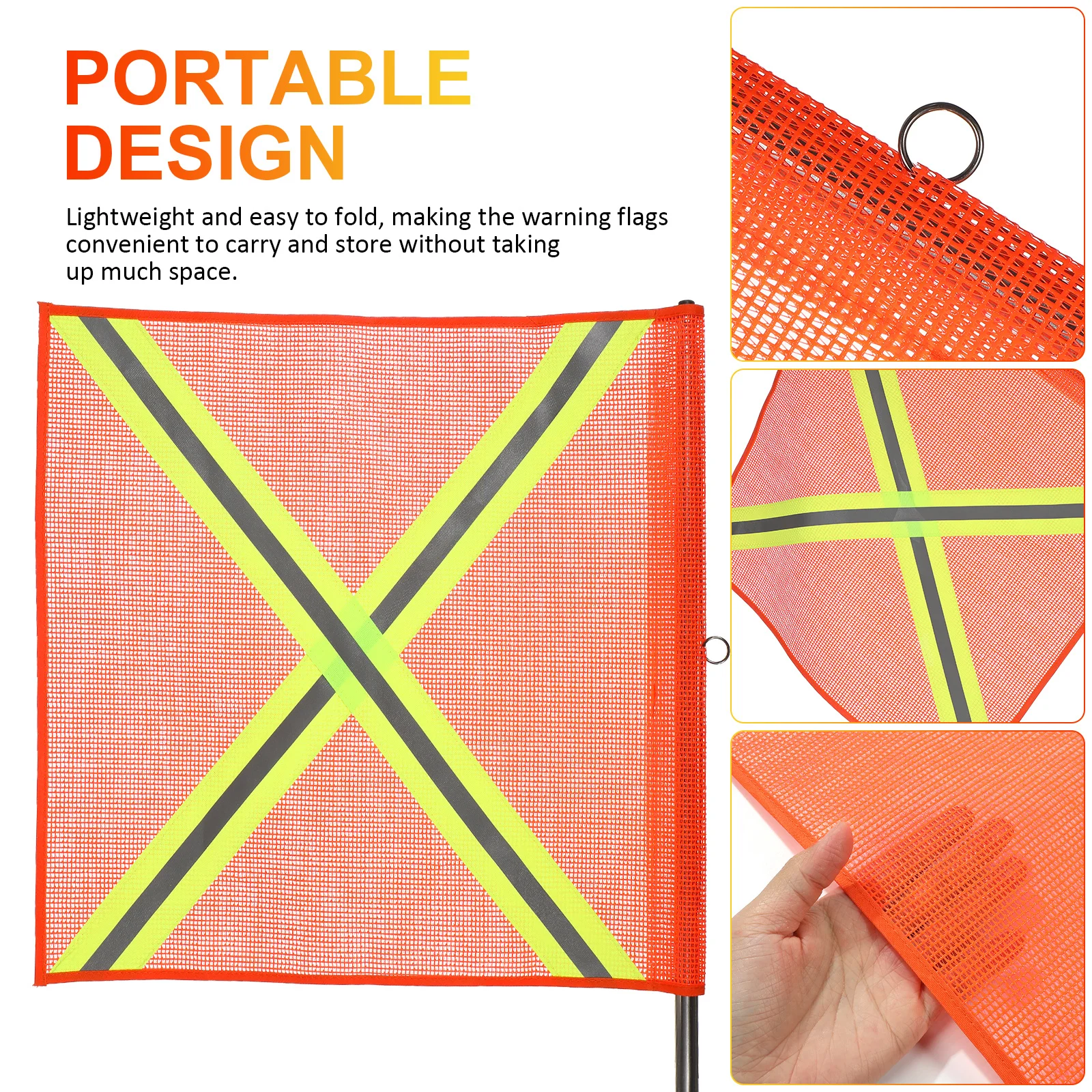 4 szt. Odblaskowych flag ostrzegawczych o wysokiej widoczności do ciężarówek, przyczep, pojazdów, sygnałów awaryjnych, bezpieczeństwo na zewnątrz