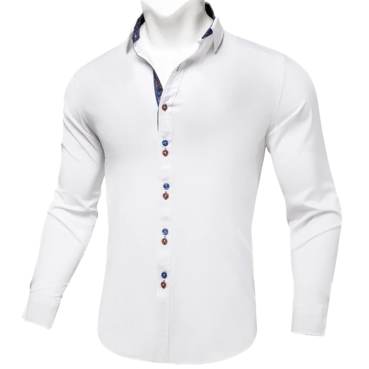 

Classic White Incerun Shirt Man Party Shirt Button Turn-Down Collar Shirts For Men Causal Long Sleeve Fashion Patchwork Blouses