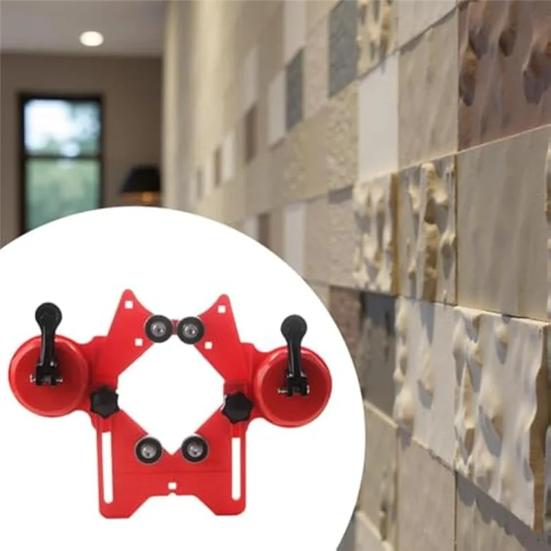 ABRB-Avec doubles ventouses. Guide de ventouse pour scie cloche, localisateur de trous ouverts, réglable pour un travail efficace pour le marbre, sans perceuse
