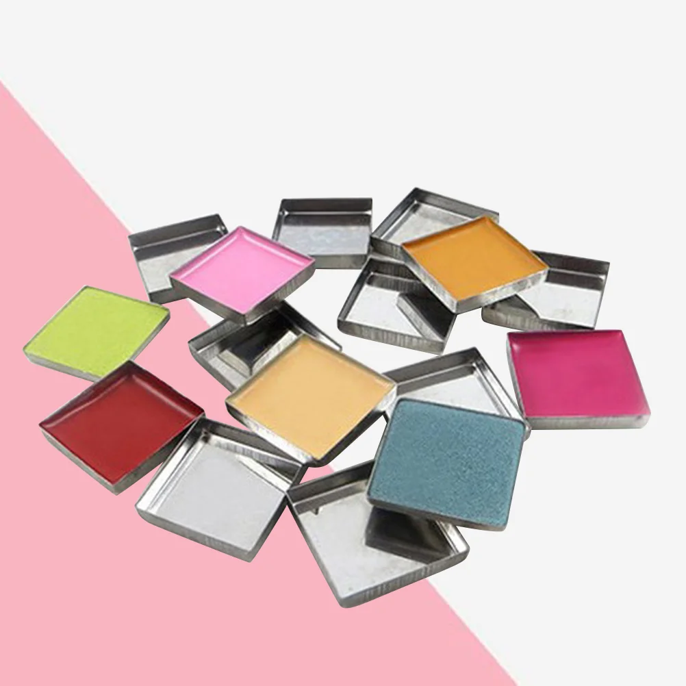 56pcs Empty Square Metal Pans for Eyeshadow Blusher Pressed Powder Makeup Cosmetics empty pans for eyeshadow