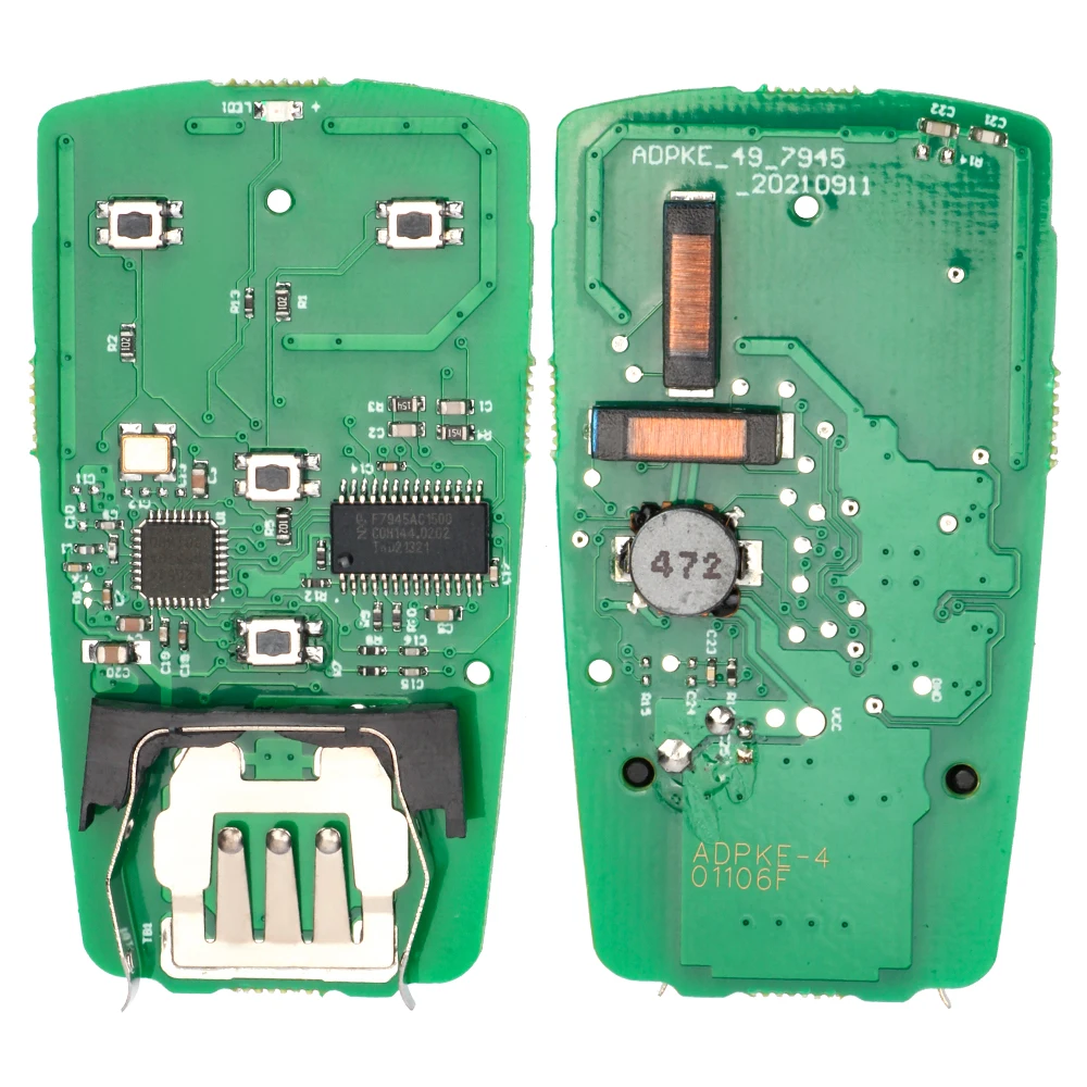 DIYKEY 4M 0959754 AK 4M0 959 754 AK /AQ /AF 433 MHz Inteligentny pilot zdalnego sterowania 4 przyciski do Audi A3 TT R8 2017+ FCC: IYZ-AK01