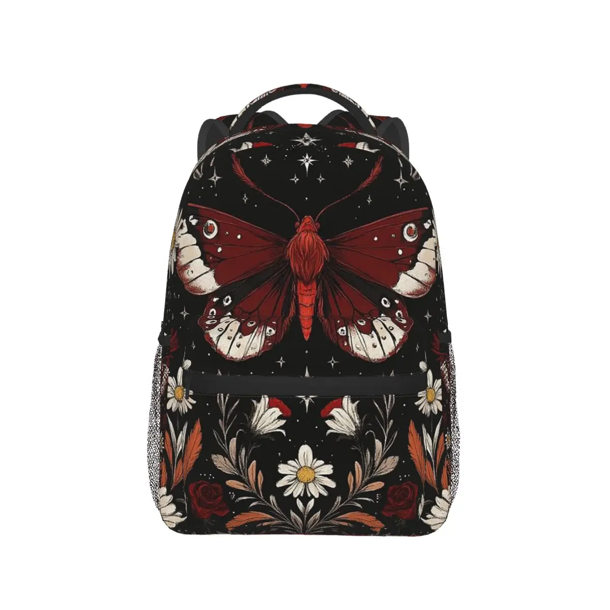 

GothMoth Themed Artwork Print Backpack Hot Sale Daypack Large Capacity Children BookBag School Bag Shoulder Bags for Men Women