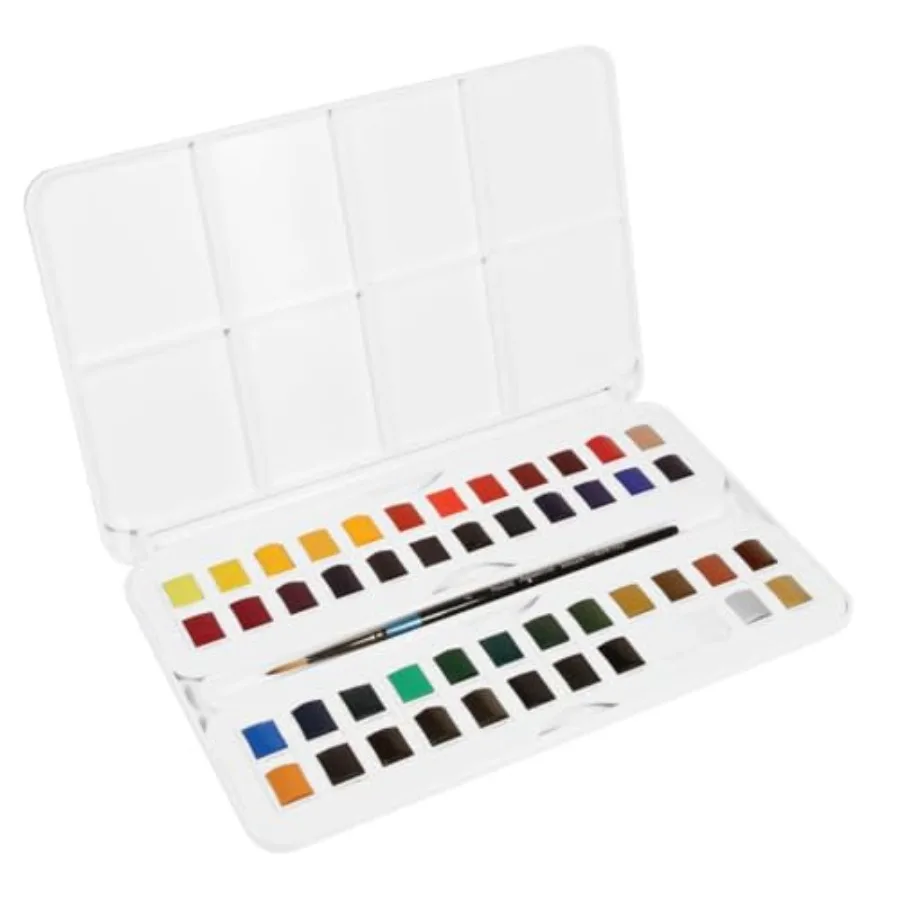 

Daler-Rowney Aquafine 48-pc Watercolor Studio Set - Watercolor Paint Set for Watercolor Paper and More - Watercolor Set for Art