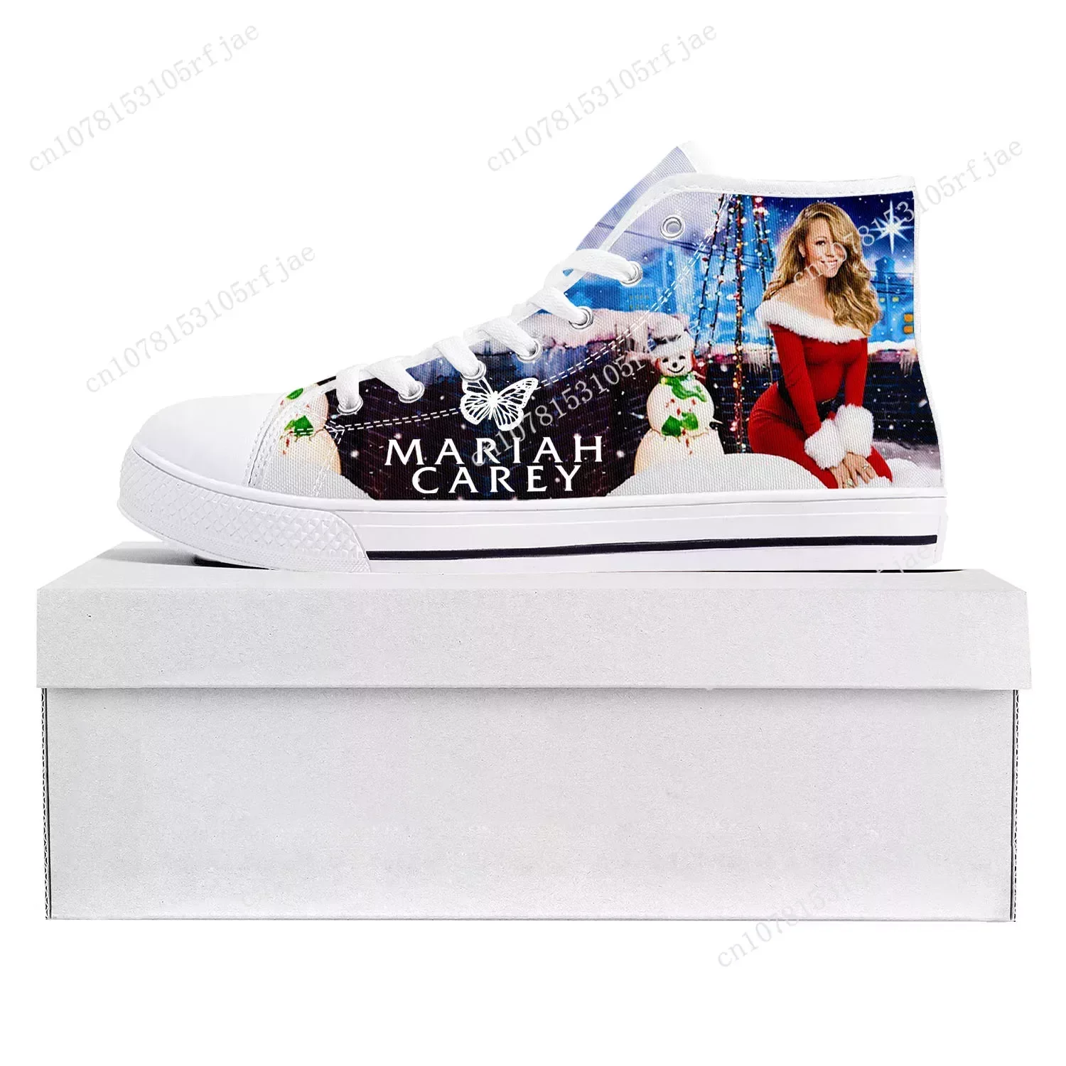 

Mariah Carey High Top High Quality Sneakers Mens Womens Teenager Canvas Customized Sneaker Casual Couple Shoes Custom Shoe