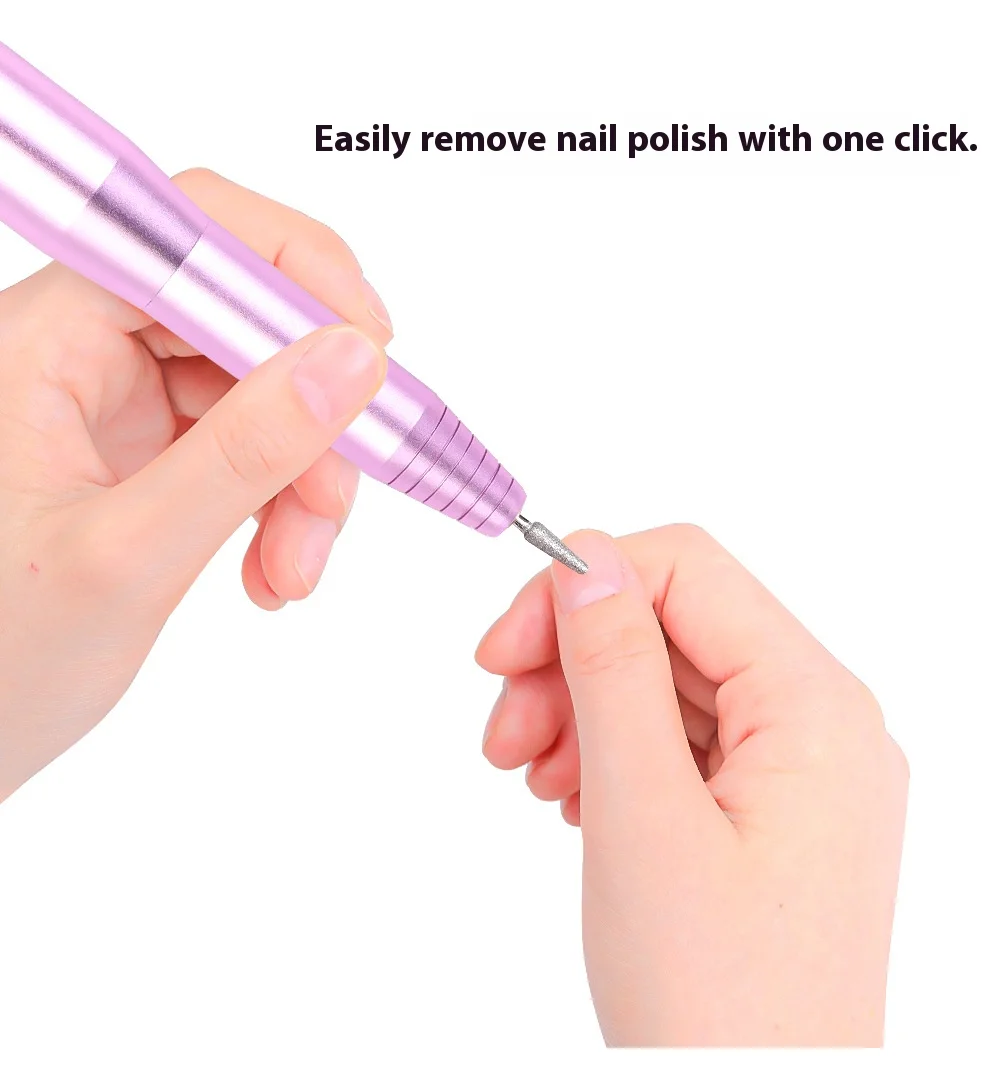 Perceuse à ongles électrique, Machine de manucure pour Nail Art, Kit de perceuse à lime à ongles pour l'élimination du Gel de vernis, pédicure, utilisation en Salon à domicile