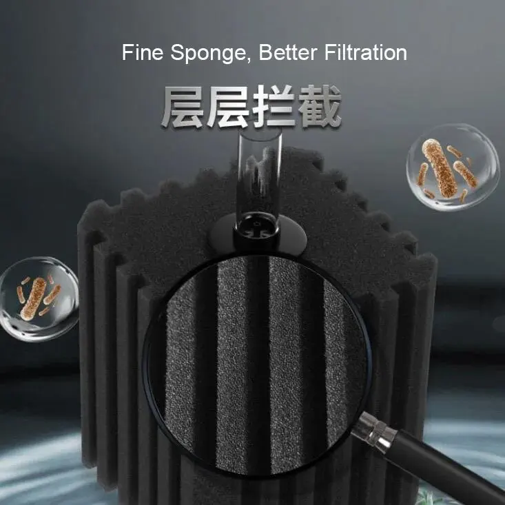 Bio Sponge Filter for Aquarium Fish Tank Shrimp Pond Air Pump Biochemical Filtration Noiseless Foam Spong aquarium accessories