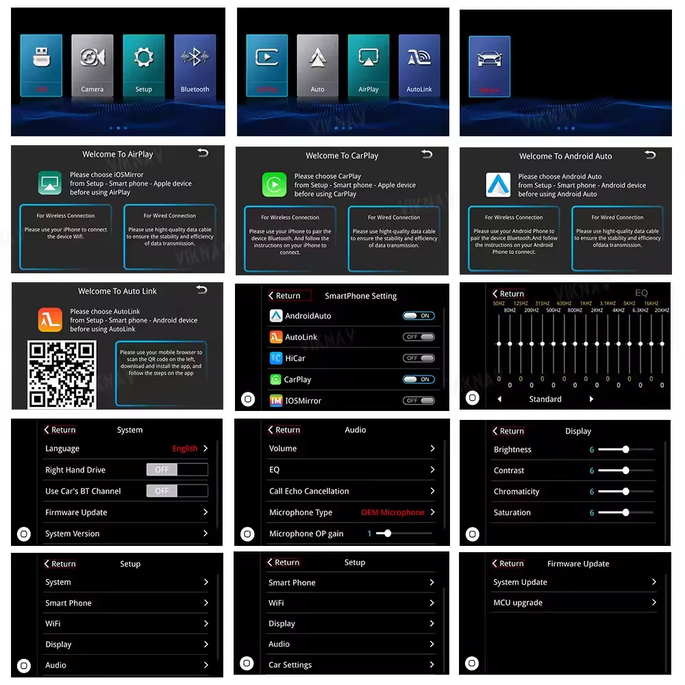 صندوق واجهة veknav Linux ، مشغل سيارة تفاح لاسلكي ، أندرويد تلقائي ، لكزس GX