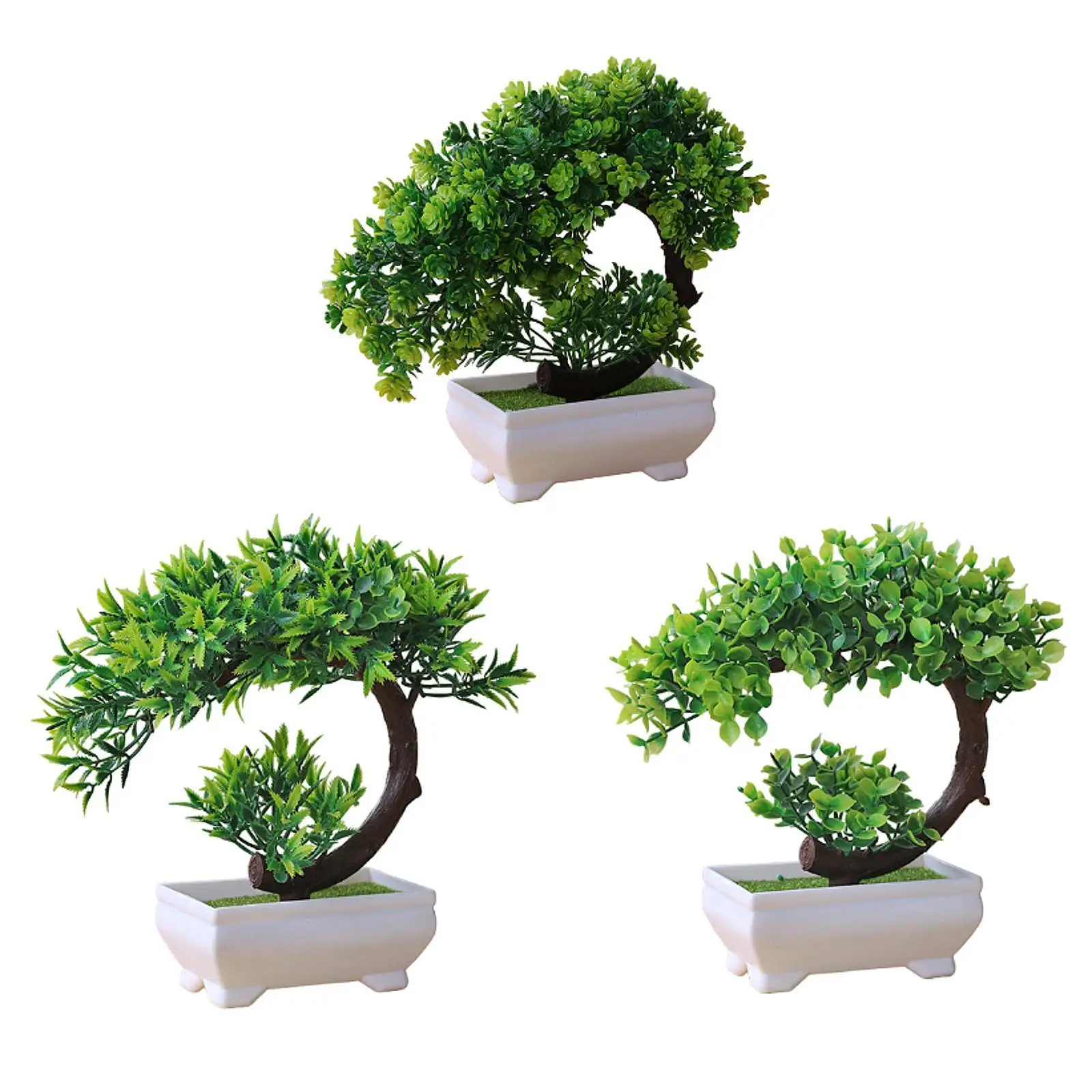 Potted Artificial Plant Natural Real Touch Leaves Planter Artificial Plant for Outside Floor Indoor Garden Decor Coffee Table