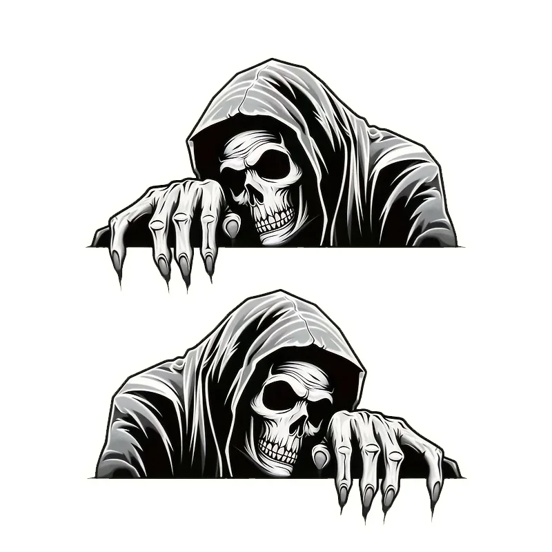 

2-упаковка наклеек со страшным черепом и надписью Sentry, 15x9,5 см, уникальный и страшный выбор для индивидуального украшения мотоциклов