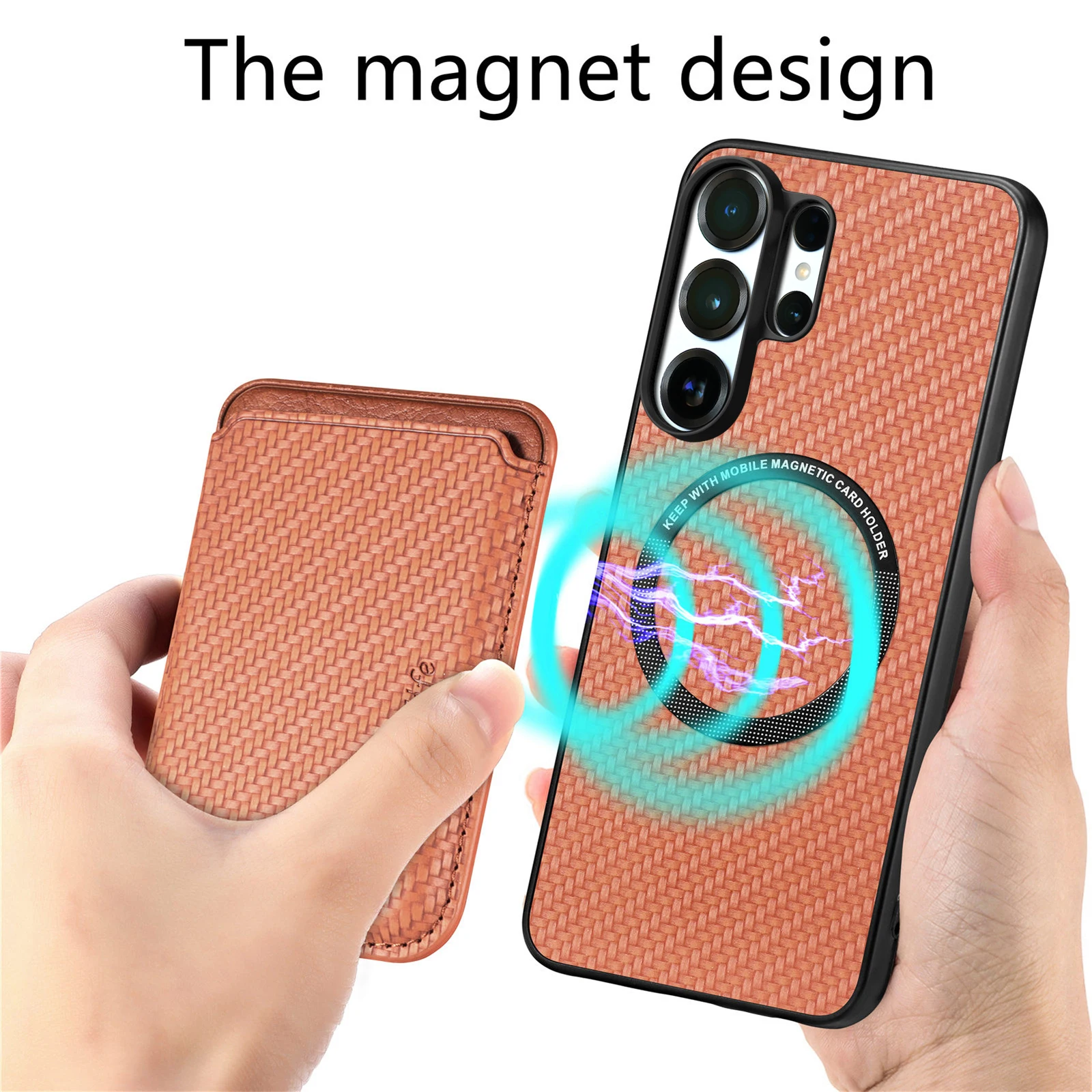 For Magsafe 2 IN 1 Wallet Card Holder Case For Samsung Galaxy S26 Ultra S26 S25 S24 S23 Ultra 5G Wireless Charger Magnetic Cover