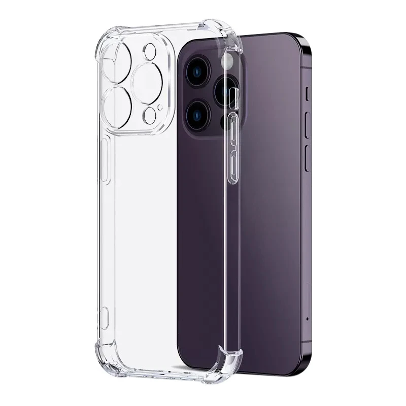 Shockproof Silicone Bumper Clear Phone Case For IPhone 12 13 11 14 15 Pro Max mini XS Max X XR 8 7 6 6S Plus SE Case Back Cover