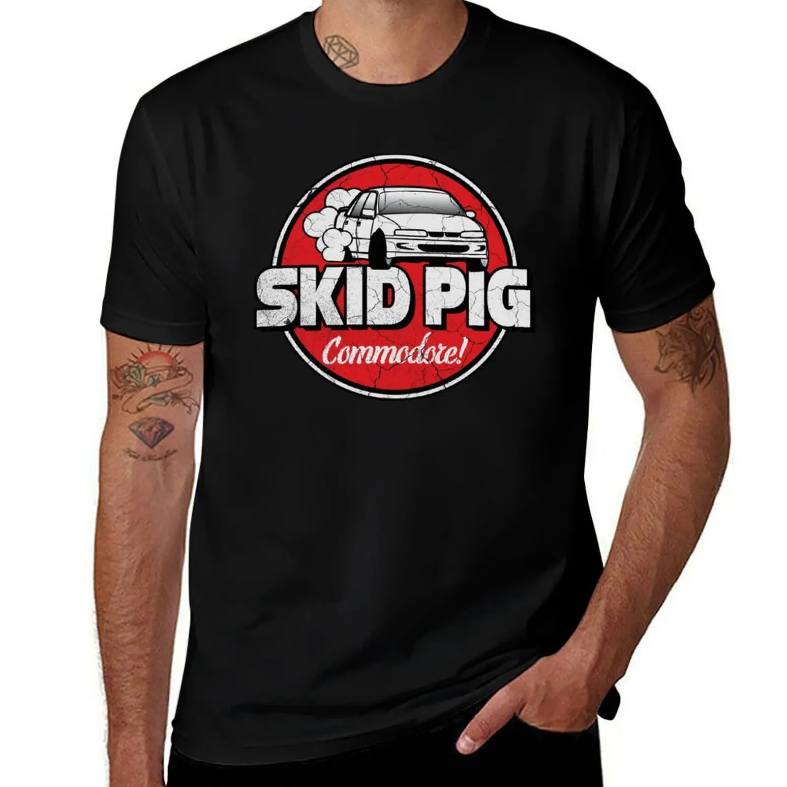 Holden Commodore skid pig T-Shirt Casual Streetwear Short Sleeve Tee T-Shirt
