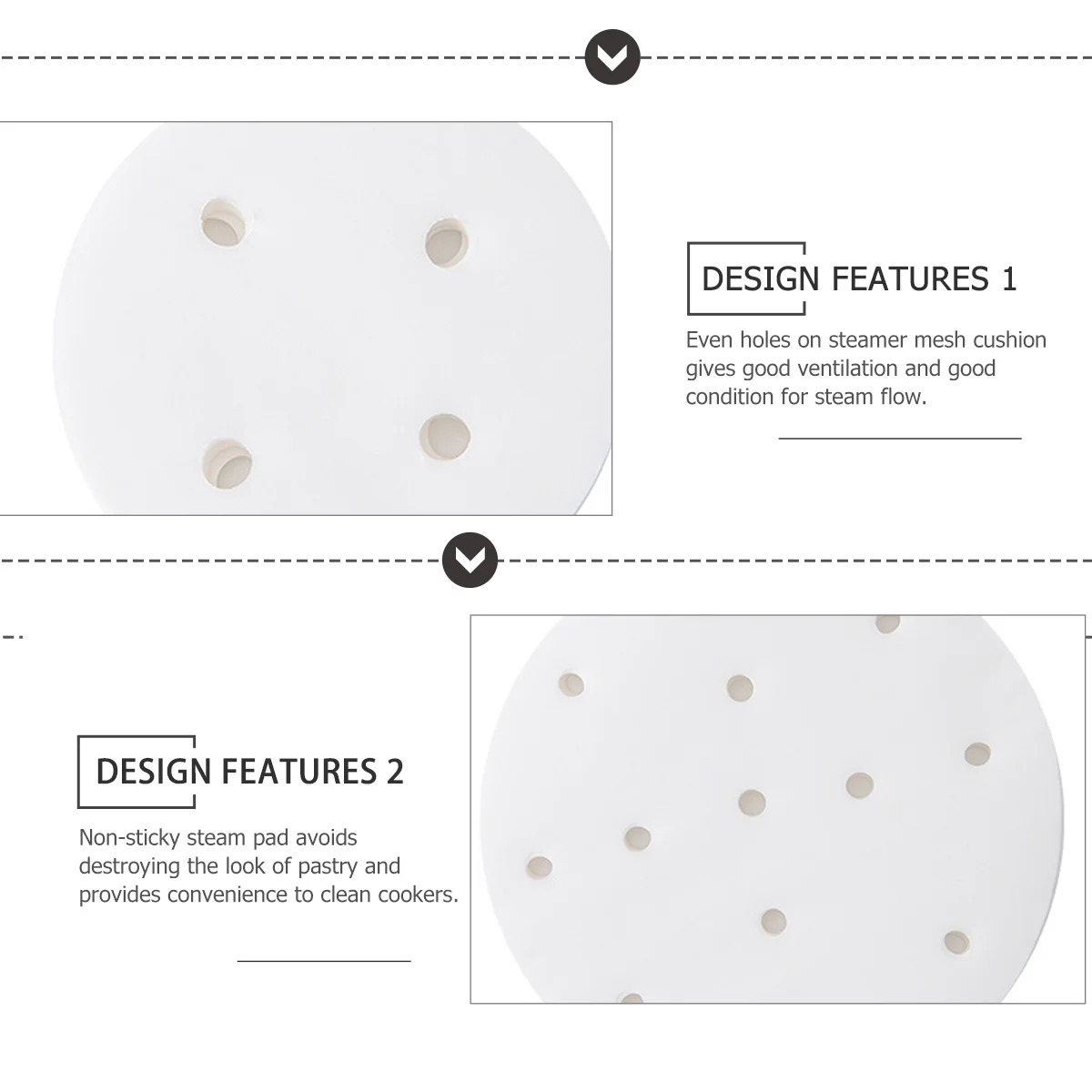 

Disposable Steamer Liners Perforated Baking Paper Steaming Mat For Household Steamer Basket Bbq Silicone Oil Paper