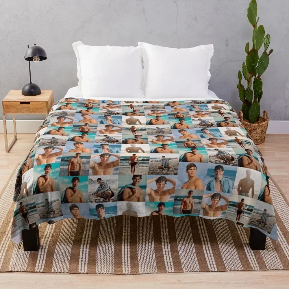 

Noah beck collage Throw Blanket anime Custom Blankets