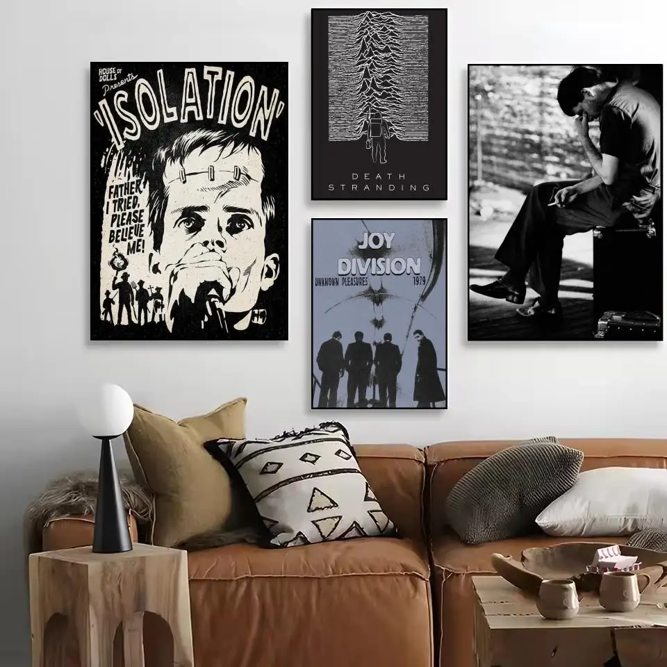 Singer J-Joy Division Painting Calligraphy Canvas Poster Wall Art Prints for Living Room Bedroom Office Home Decoration Gift