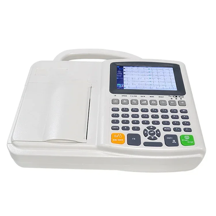 Human Or Animal Digital 3 Channel 12 Leads ECG/EKG Machine Electrocardiograph