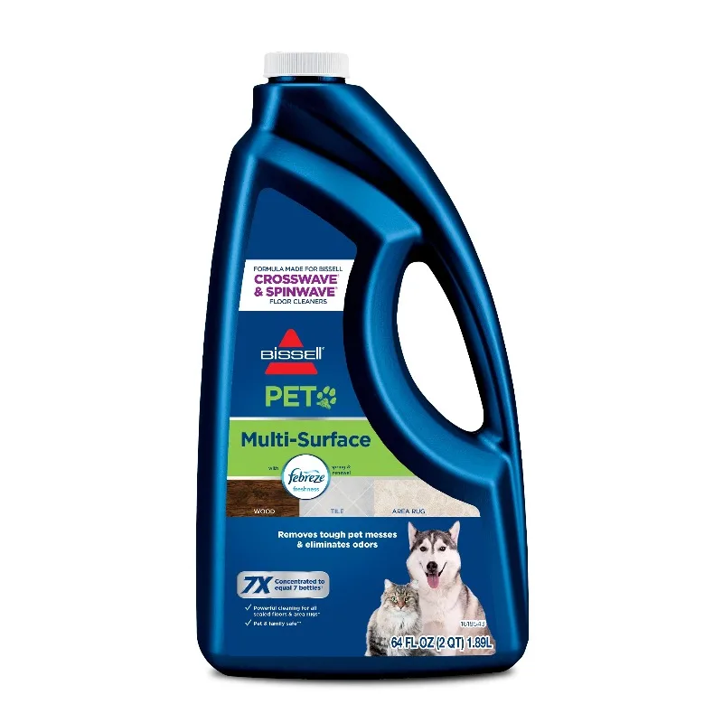 BISSELL® CrossWave® HydroSteam™ Wet Dry Vacuum 3513 & BISSELL Multi-Surface PET Formula for Crosswave and Spinwave, 64oz, 22951