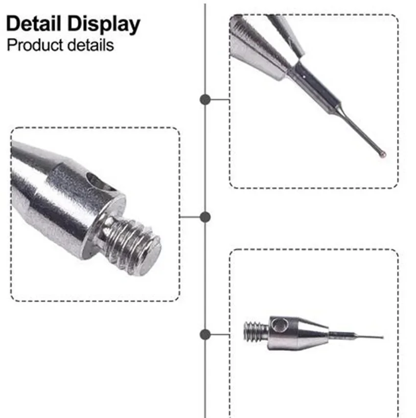 1PC CNC CMM M2 Probe Tip 0.3mm Ruby Ball 3D Tester Sensing Tip 10mm 3D Taster A-5000-7800