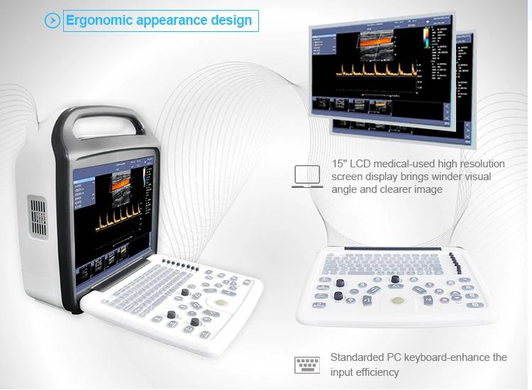Yonker YK-UP8 Portable 64 Channels Ultrasound Machine Double Probe Interface Color Doppler Ultrasonic Ultrasound Machine
