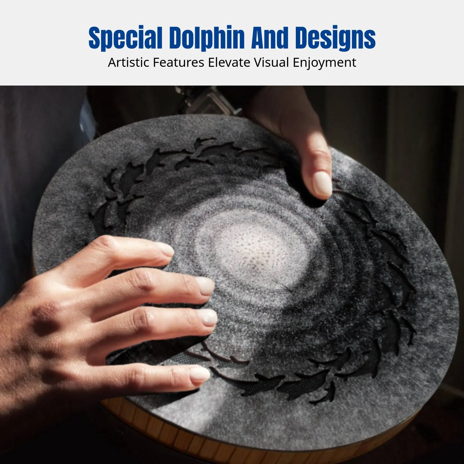 

Барабан для звукотерапии Rain Sound Therapy Flow Drum, этническая перкуссия, имитация потока воды, портативный мини-инструмент, узоры Дельфин/Ракушка