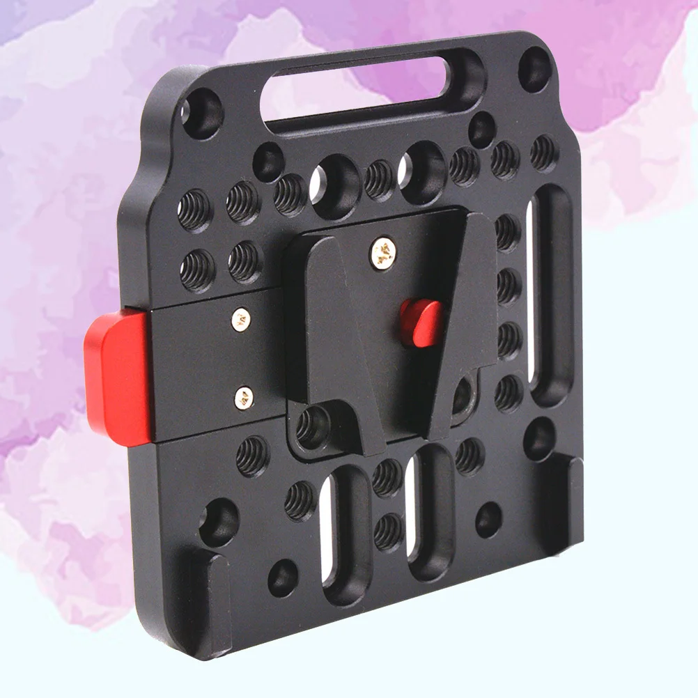 

Quick Release Plate Aluminum Lightweight Camera Adapter For Holder Multiple Screw Holes Qr Plate For Video Cage