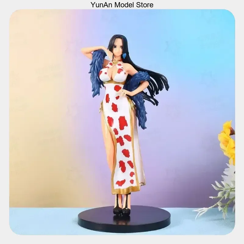 24cm One Piece Boa Hancock Qipao Stehende Pose Anime-Figur Desktop-Ornament Sammlerstück