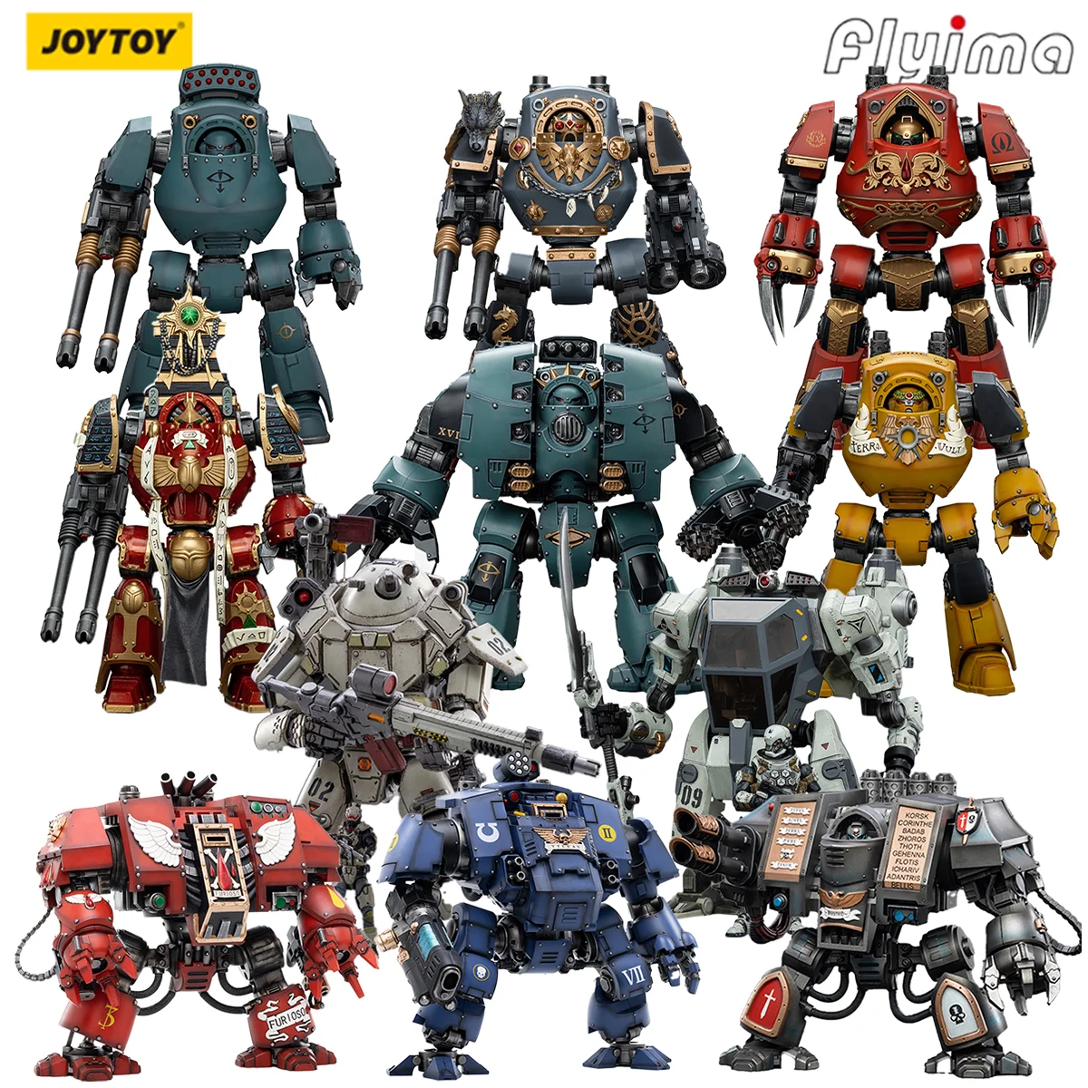 JOYTOY Warhammer 40 1/25 Action Figure Iron Wrecker 02-Tactical Mecha&Tyleas&Samel&Incaendius Dreadnought&Leviathan Dreadnought