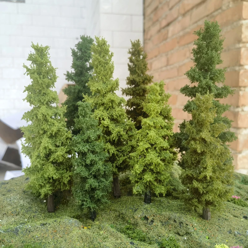 

Boutique model tree 20 cm military sand table material late autumn army green model tree train railway layout