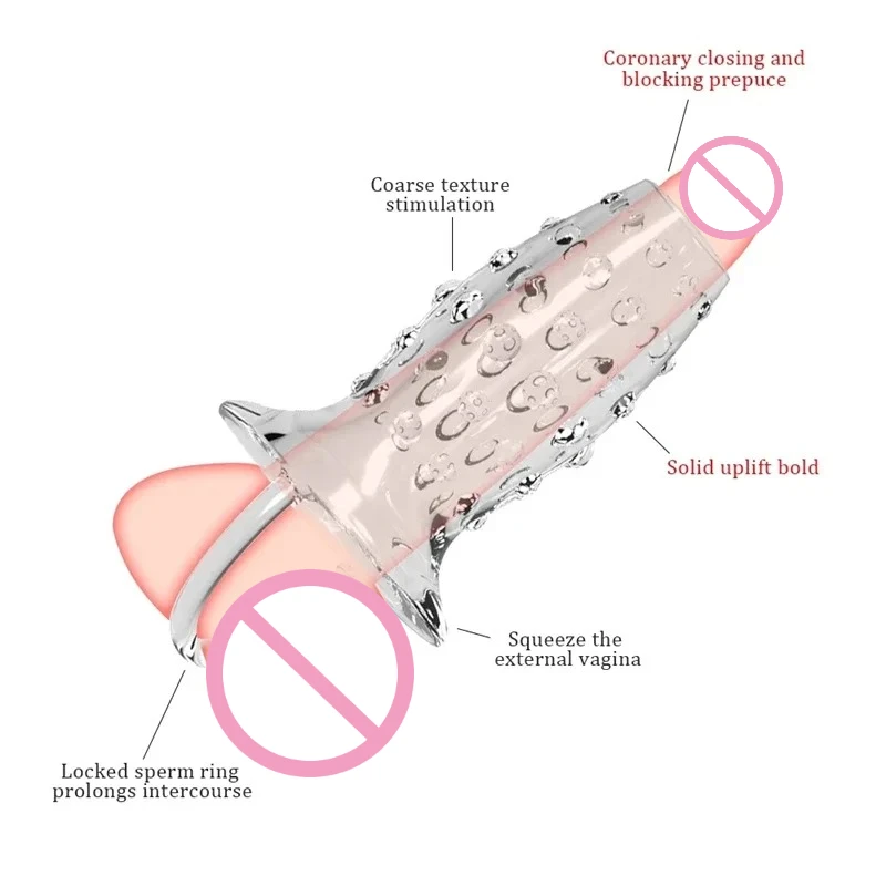 ปลอกอวัยวะเพศชาย ถุงยางอนามัย ฝึกการหลั่งเร็ว ยืดหยุ่นสูง ทนทาน ของเล่นทางเพศสำหรับผู้ชาย ไม่มีเครื่องสั่นสำหรับผู้หญิง