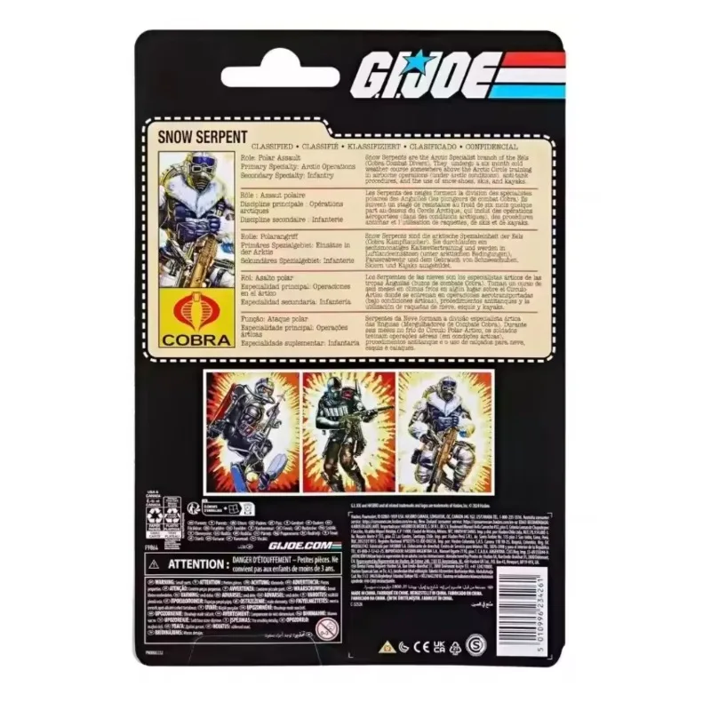

Новый оригинальный набор Hasbro G.I. Коллекционная фигурка Joe Classified Series: Ретро-модель Cobra Snow Serpent, игрушка-подарок