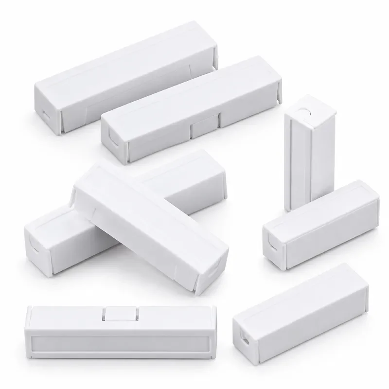 10 Pair Door Magnetic Switch Sensor for Door and Window Anti-Theft Alarm Detector ABS Plastic Material White Brown Door Magnetic