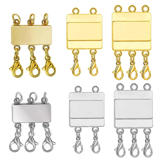 1set Layered Necklace Clasps Magnetic Necklace Separator for Layering Multiple Strands Jewelry Connector Slide Tube Fasteners AliExpress