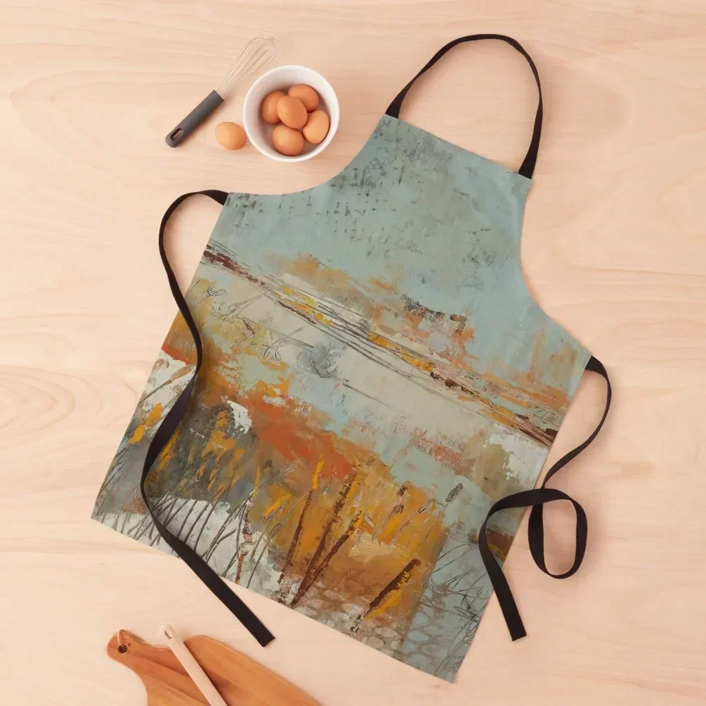 

In The Stillness Cold Wax & Oil Painting Apron cleanings useful gadgets for home Kitchen Handle For Women kitchen woman Apron