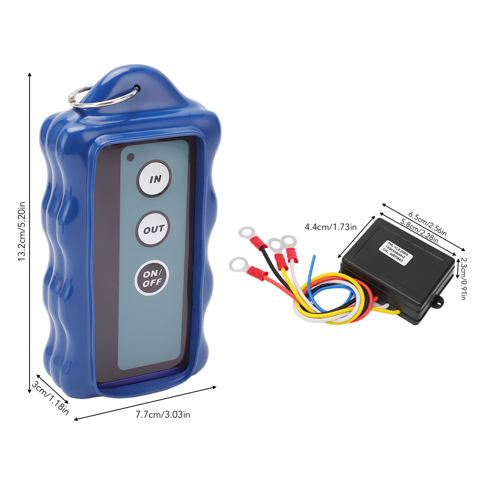 Universal Wireless Winch Remote Control Electric Winch Controller with 434MHZ Receiver for Truck ATV Winch Remote Control Switch