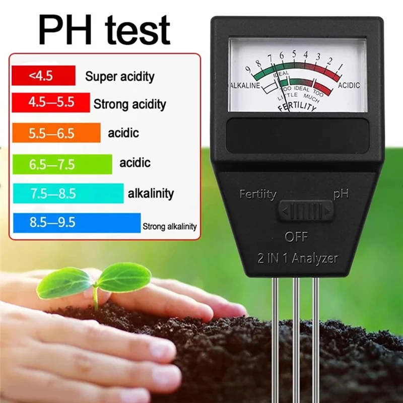 ABFI Professional For Garden Plant Flower Acidity Meter Soil Hygrometer Soil PH Tester
