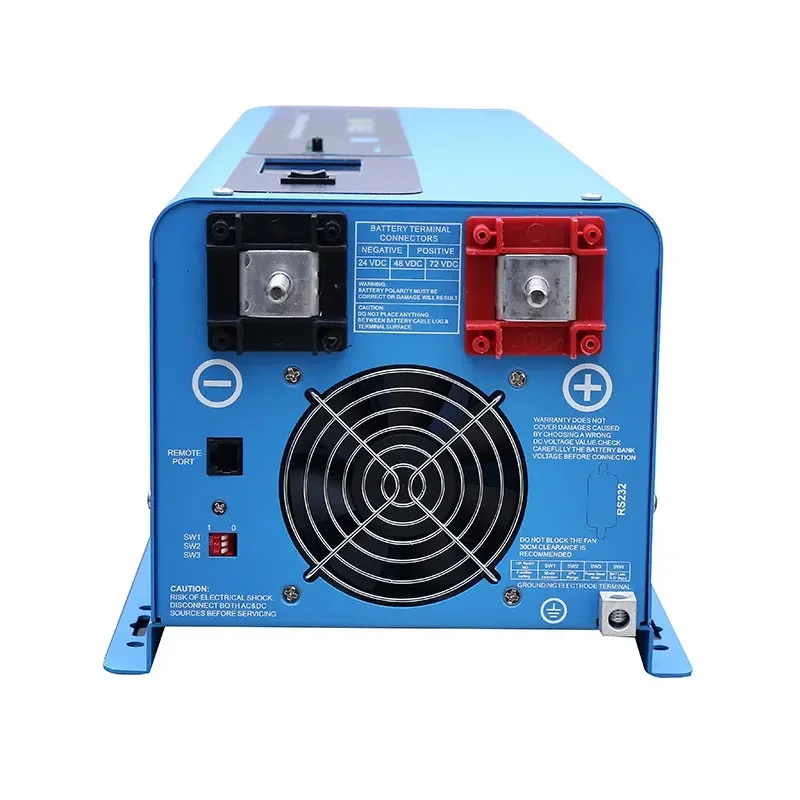 Pure Sine Wave Inverter Low Frequency 6000 Watt 120VAC/240VAC Output Split Phase 50/60 Hz Off-Grid